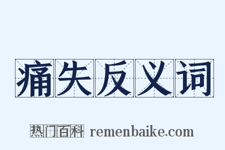 痛失反义词是什么意思的图片